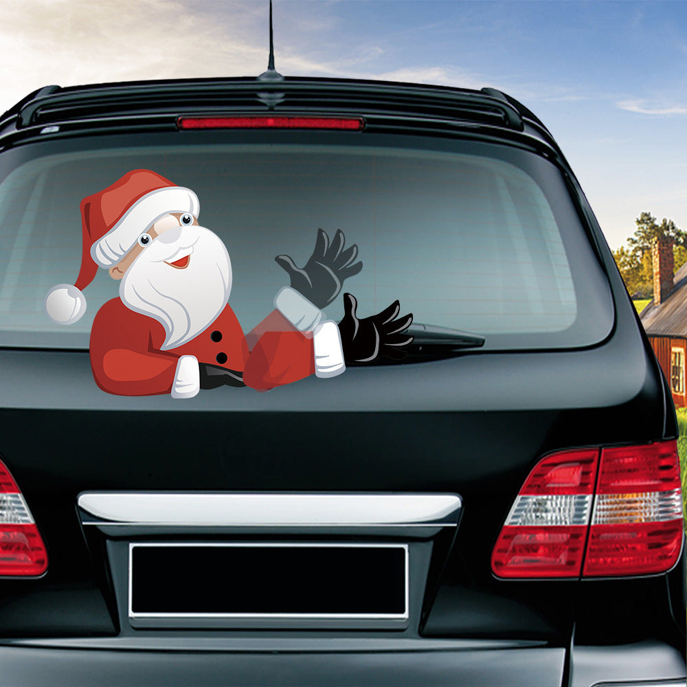 Popular Santa Claus wiper sticker can remove the car rear windshield wiper Sticker Car Stickers