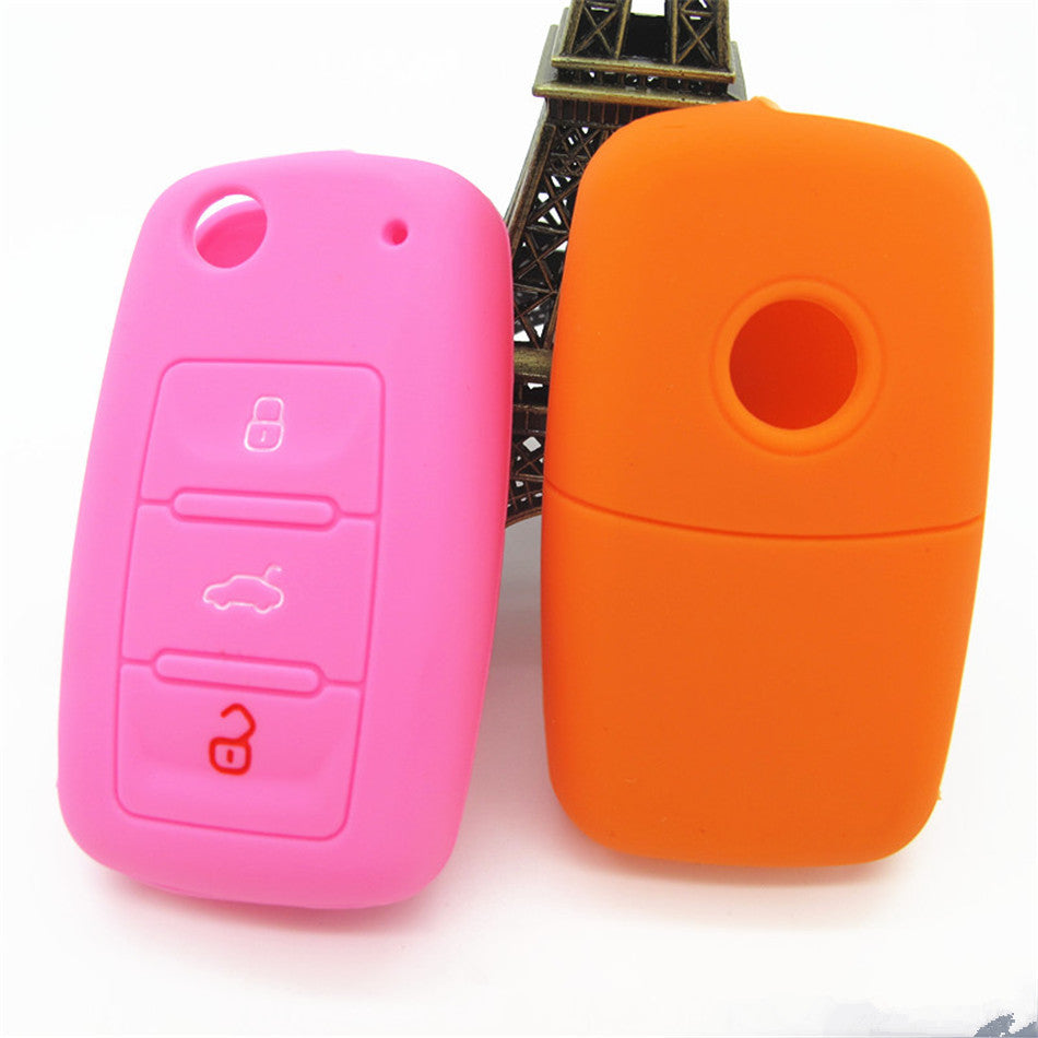 Silicone car key case