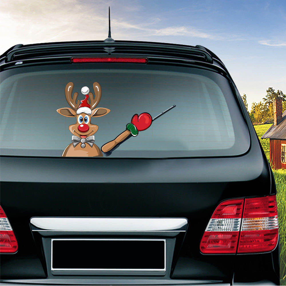 Popular Santa Claus wiper sticker can remove the car rear windshield wiper Sticker Car Stickers