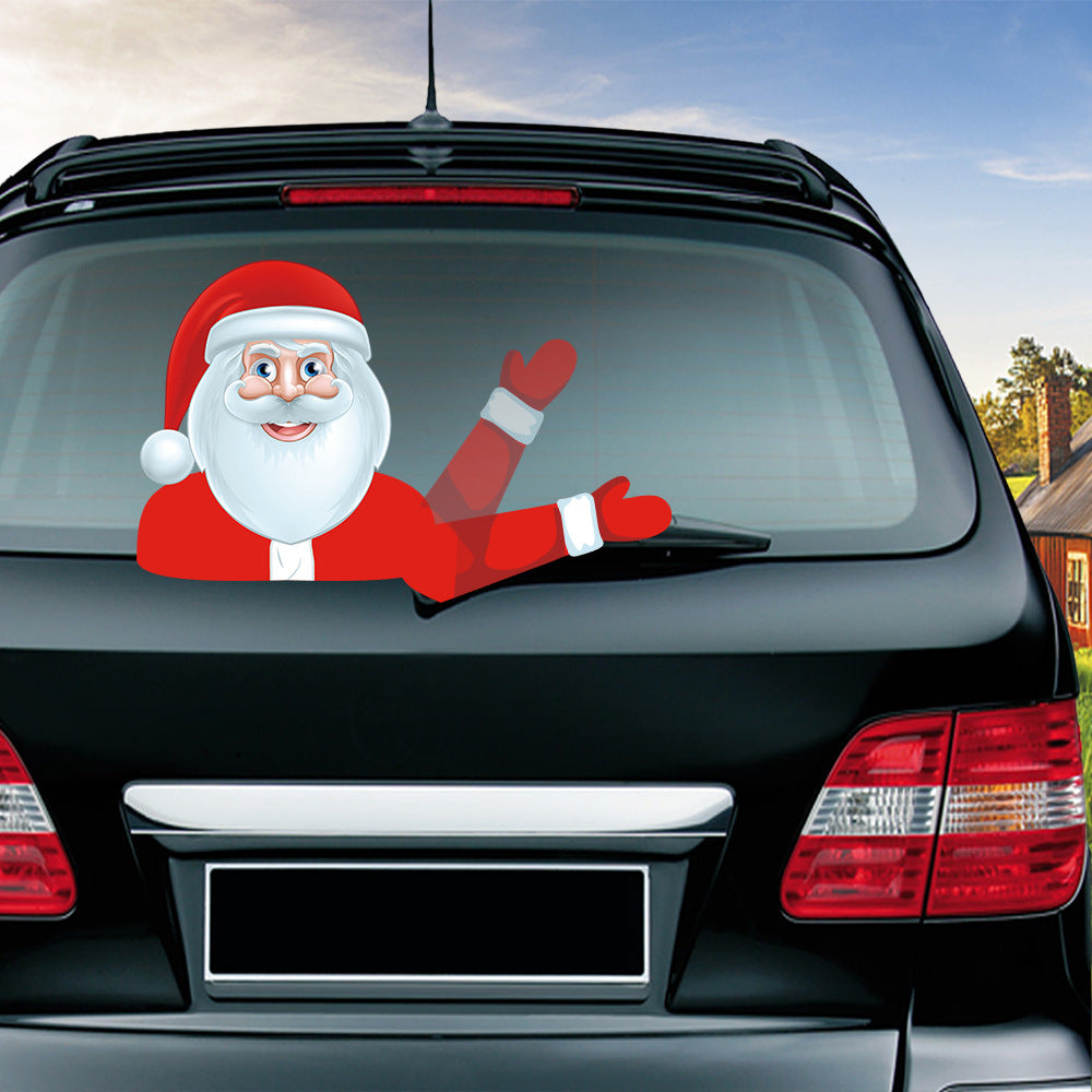 Popular Santa Claus wiper sticker can remove the car rear windshield wiper Sticker Car Stickers