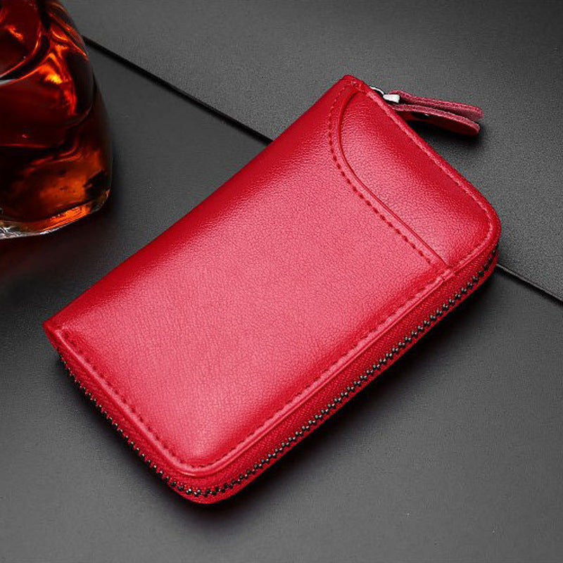 Leather Key Case Multifunctional Car Zipper