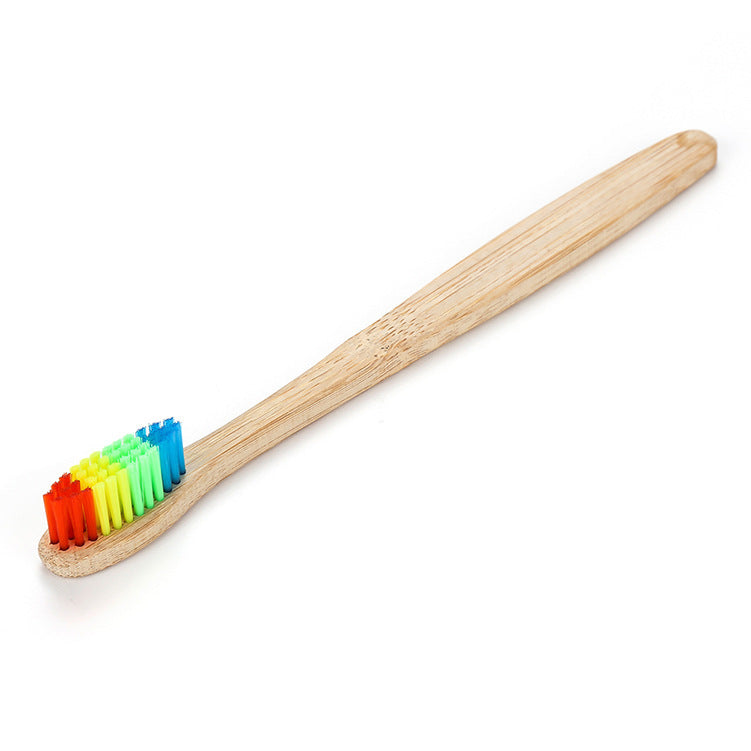 Bamboo Toothbrush Rainbow Bamboo Toothbrush Colored Bristles