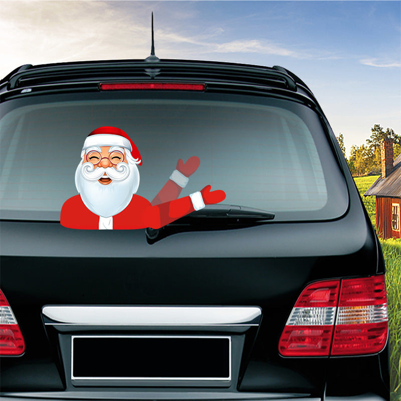 Popular Santa Claus wiper sticker can remove the car rear windshield wiper Sticker Car Stickers