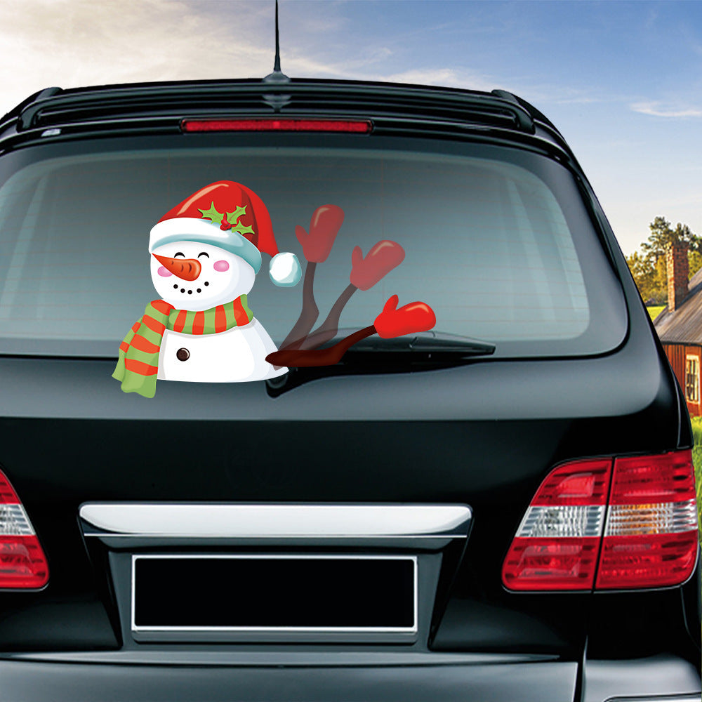 Popular Santa Claus wiper sticker can remove the car rear windshield wiper Sticker Car Stickers