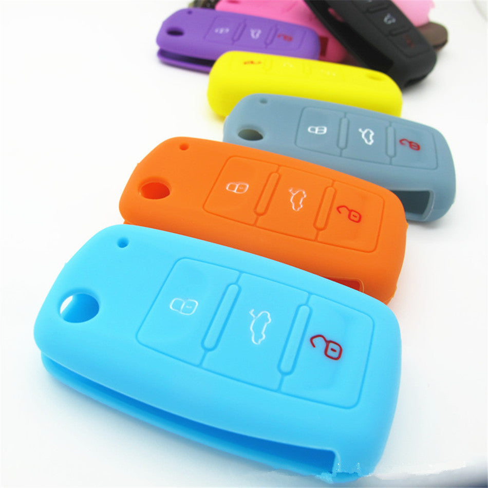 Silicone car key case