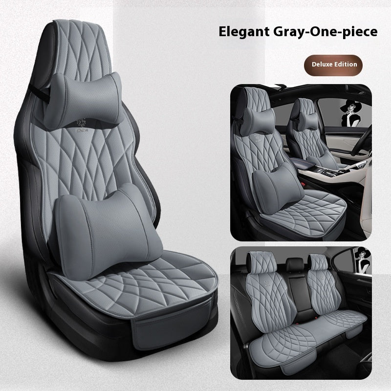 Car Universal Leather Semi-surrounded High-end Five-seat Seat Cover