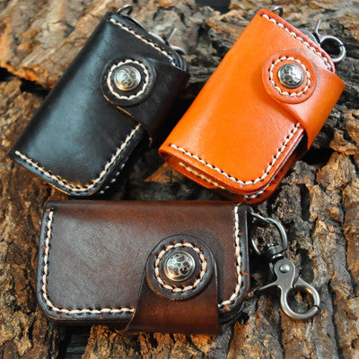 Cowhide handmade car key case