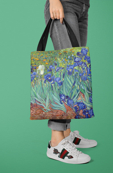 Iris Flower Canvas Bag Reusable Shopping Bag