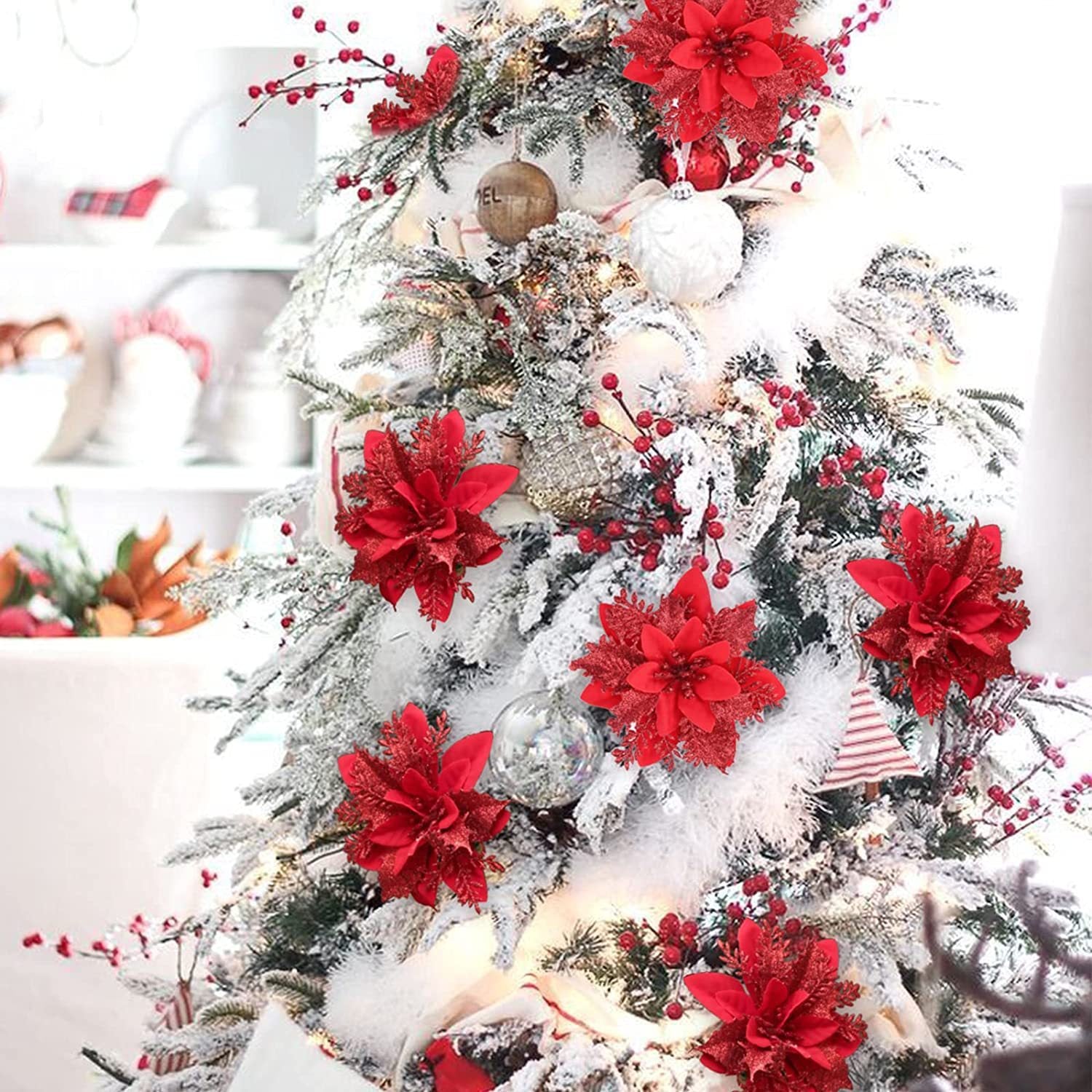 Double-layer Flower Artificial Flower Christmas Garland Accessories Christmas Tree Decoration