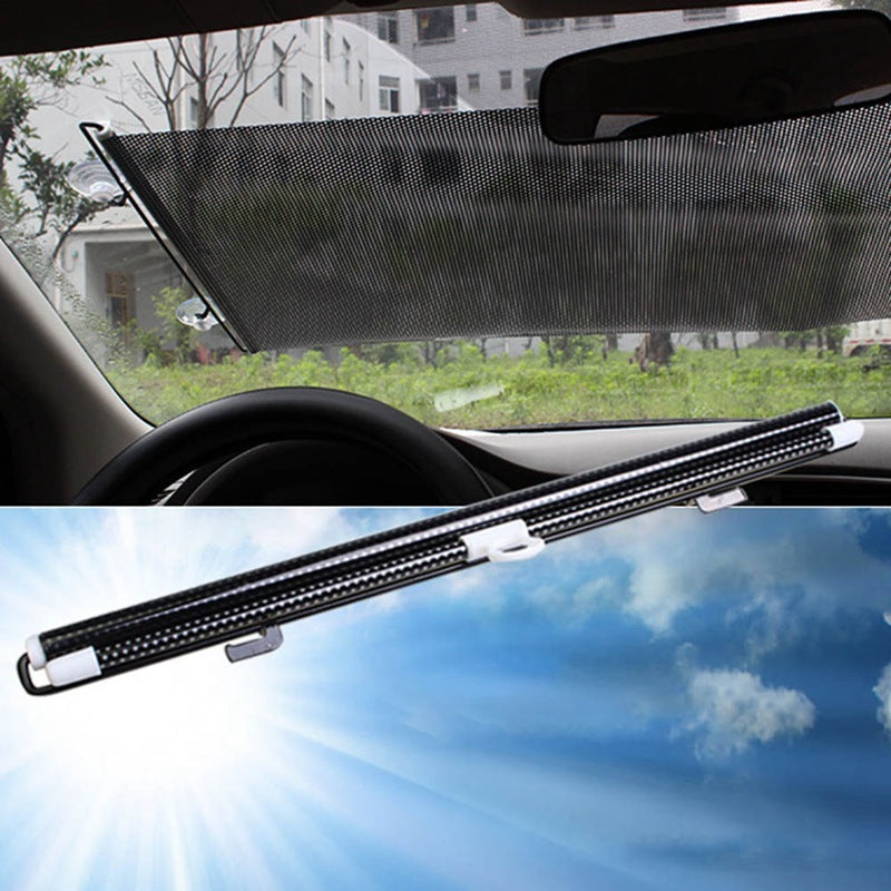 Car Auto Retractable Sun Shade Car Front Rear Side Window Sunshades PVC Auto Glass Window Sun Shade Anti-UV Protection Sun Visor