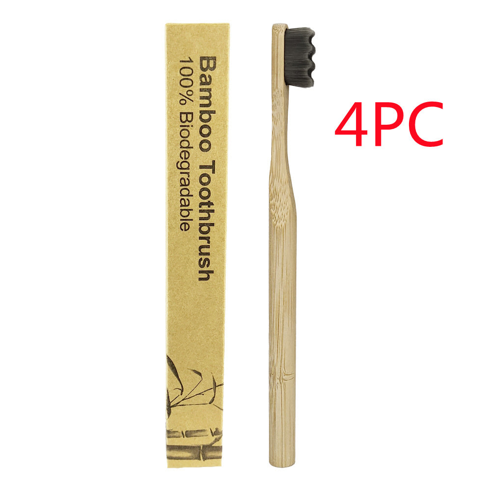 Round Rod Nano Degradable Bamboo Toothbrush