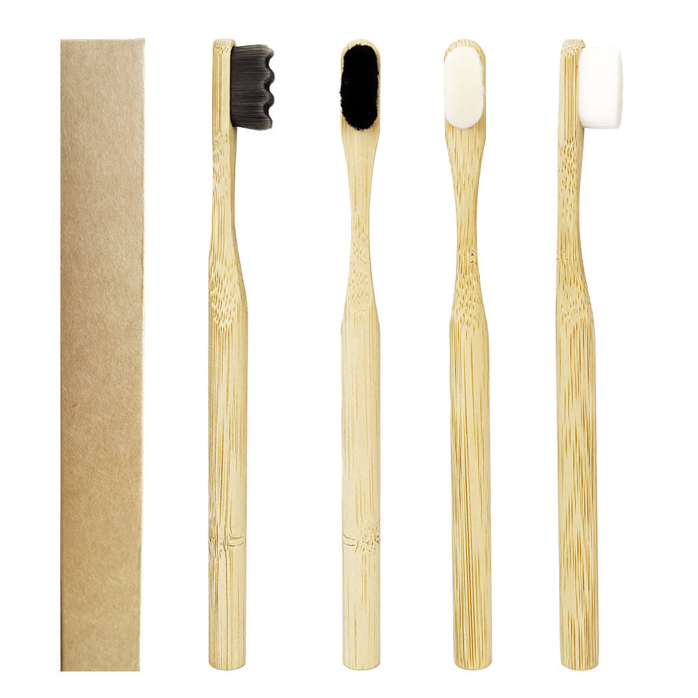 Round Rod Nano Degradable Bamboo Toothbrush