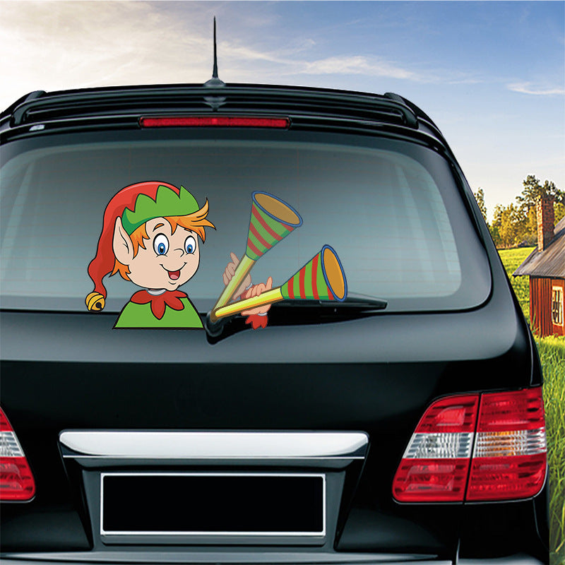 Popular Santa Claus wiper sticker can remove the car rear windshield wiper Sticker Car Stickers