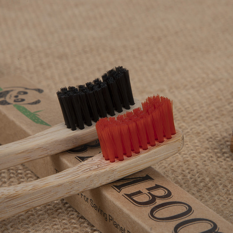 toothbrush with wavy handle bamboo wood