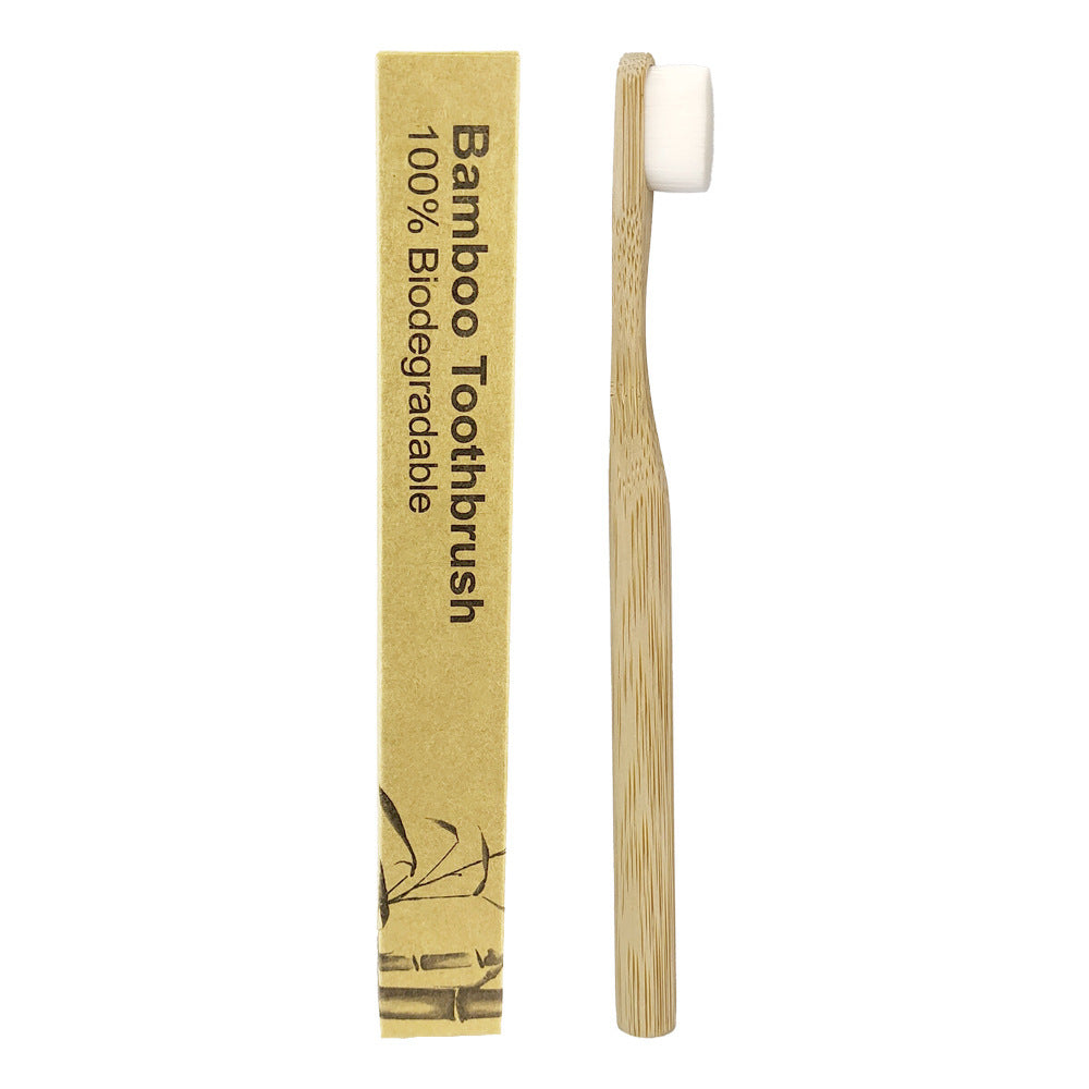 Round Rod Nano Degradable Bamboo Toothbrush