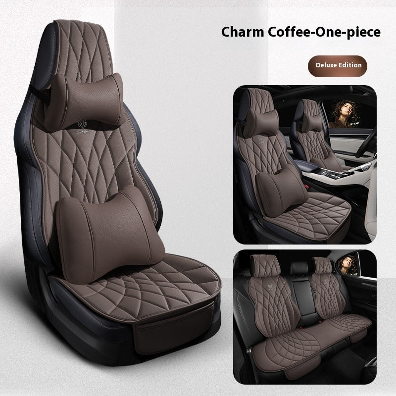 Car Universal Leather Semi-surrounded High-end Five-seat Seat Cover