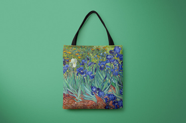 Iris Flower Canvas Bag Reusable Shopping Bag