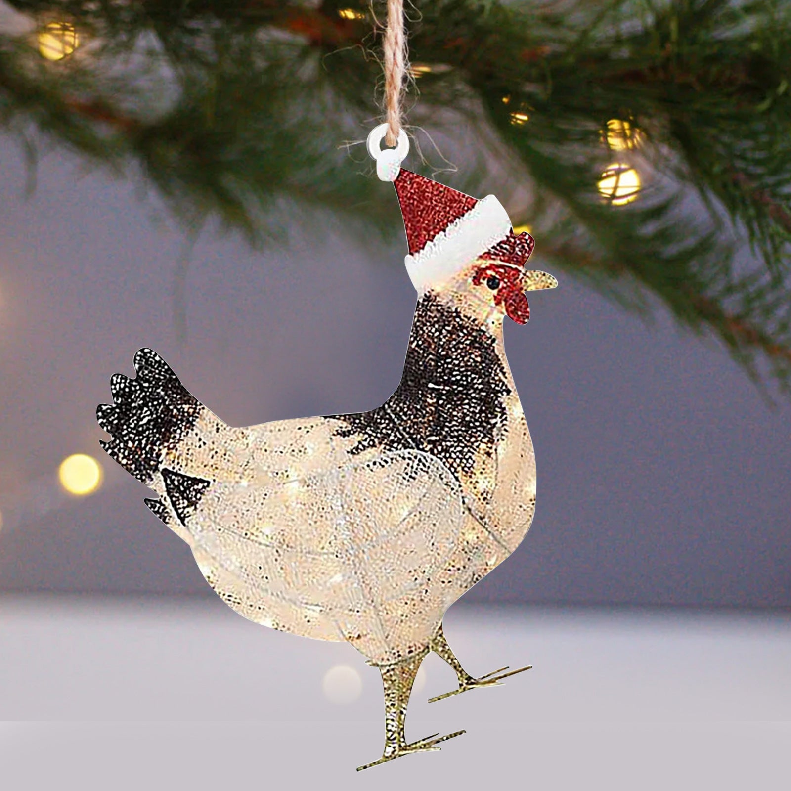 Home Holiday Party Christmas Tree Atmosphere Decorative Chicken Pendant