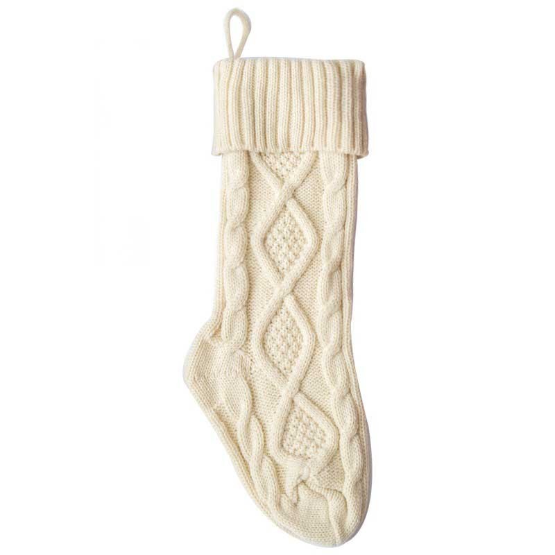 Christmas Knitted Wool Diamond Socks Ornaments